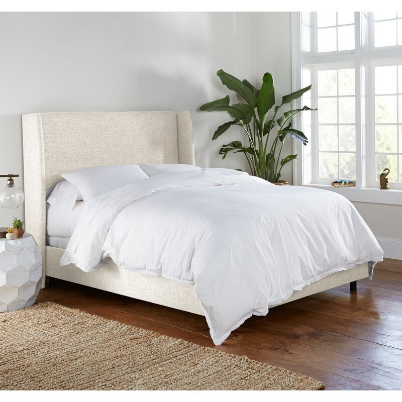 Alrai Upholstered Panel Bed - Zuma White, King - Image 0