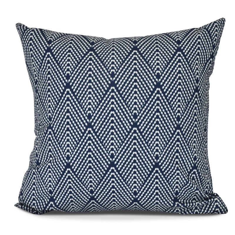 Michiel Outdoor Square Pillow / Navy Blue / 18"x18" - Image 0