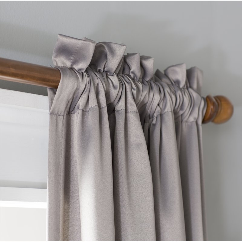 Wayfair Basics Solid Room Darkening Rod Pocket Single Curtain Panel - Image 1