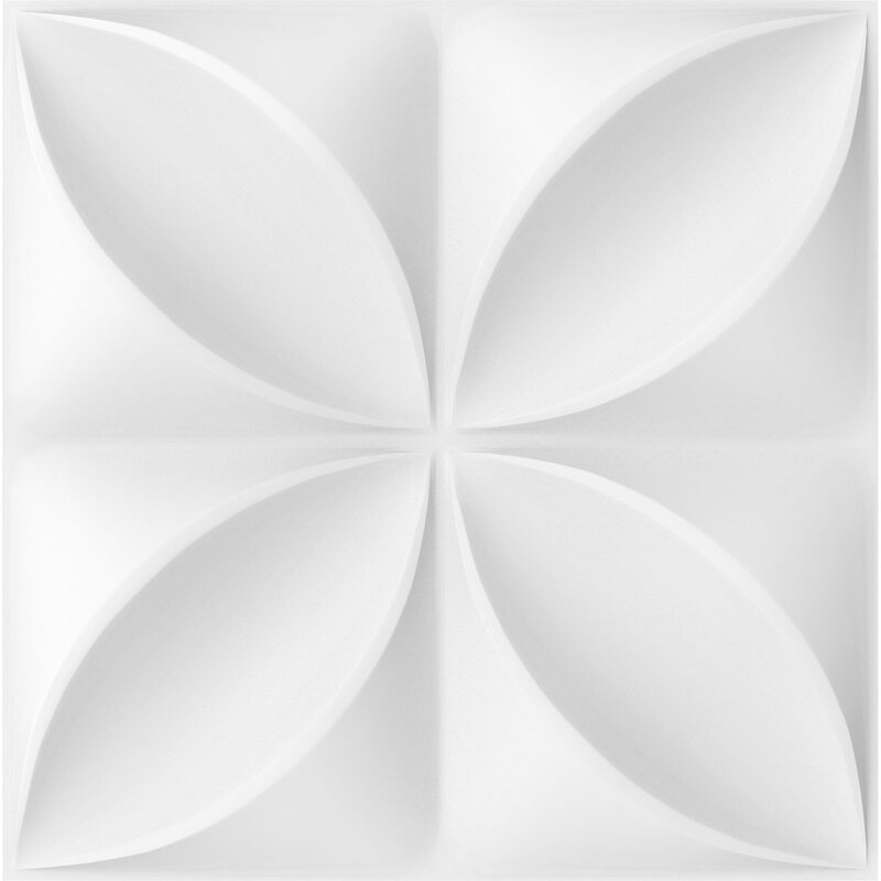 Helene 11.88" x 11.88" Wall Paneling in White: butterfly - Image 0