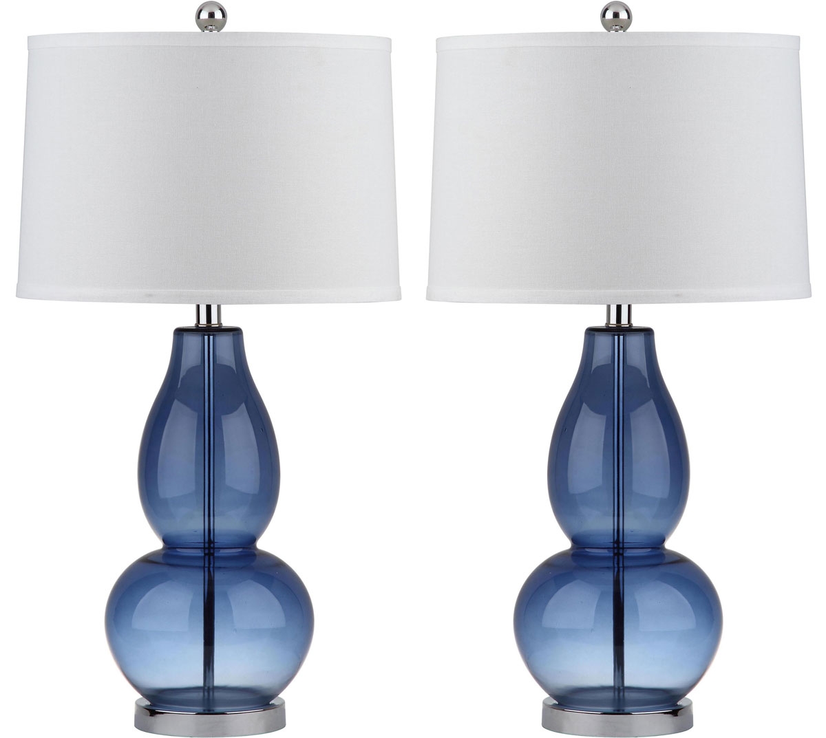 Mercurio 28.5-Inch H Double Gourd Table Lamp - Blue - Safavieh - Image 1