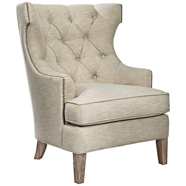 Reese Studio Indigo High-Back Accent Chair - Image 0