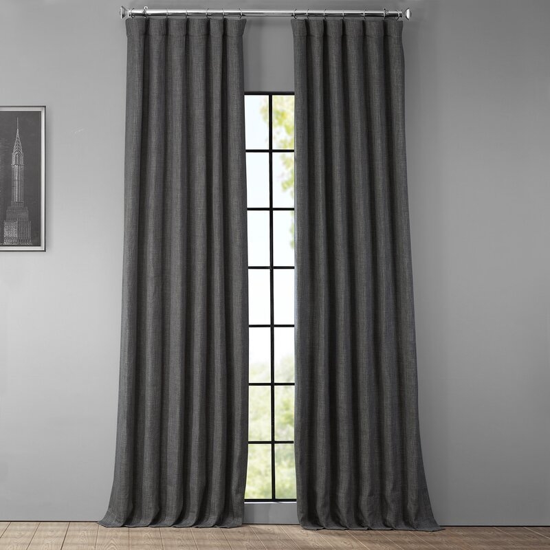 Matson Solid Semi-Sheer Grommet Single Curtain Panel - Image 3