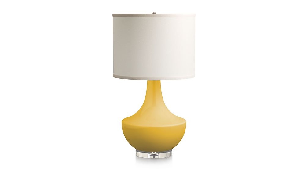 Spectrum Table Lamp with Flared Ceramic and Acrylic Base - yellow - Image 0