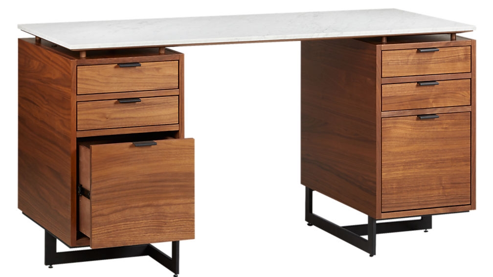 fullerton modular desk with 2 drawers - Image 2