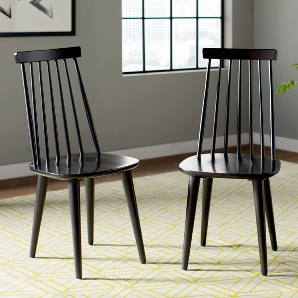Teo Solid Wood Dining Chair in Black (Set of 2) - Image 0