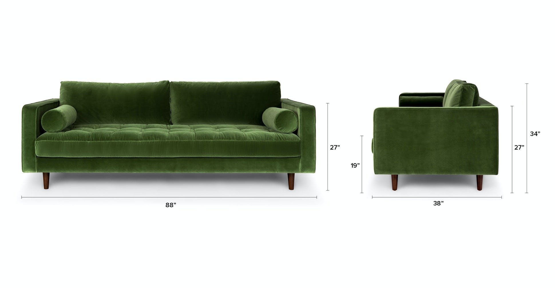 Sven Grass Green Sofa - Image 1