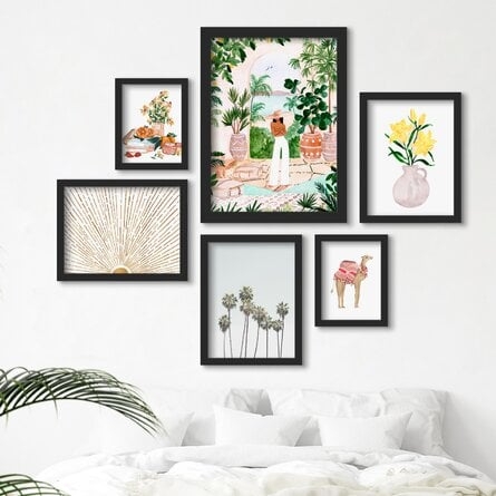 Watercolor Floral Botanical Camel by Sabina Fenn - 6 Piece Picture Frame Print - Image 0