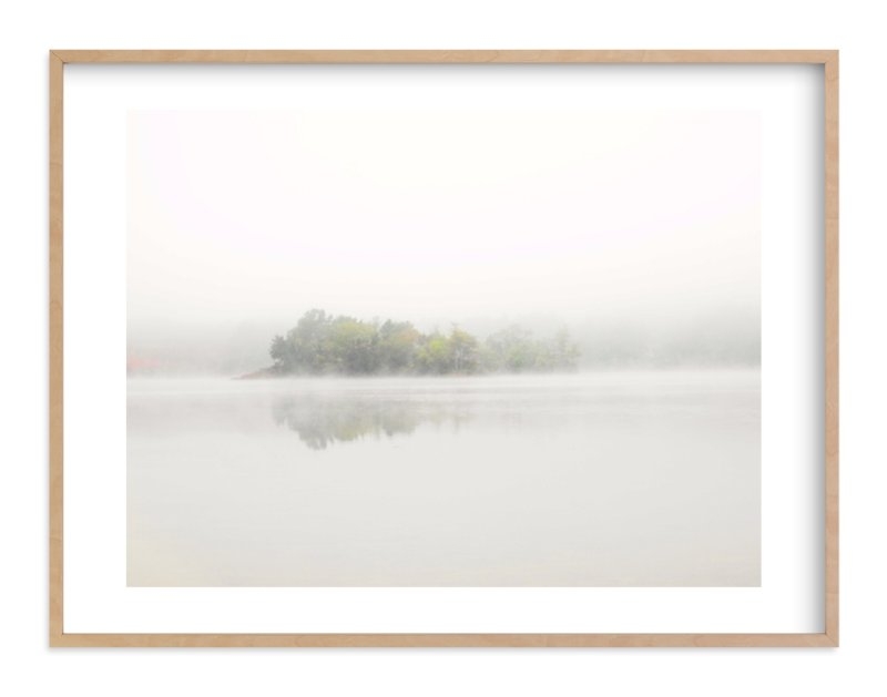 The Island - 40 x 30, natural wood frame - Image 0
