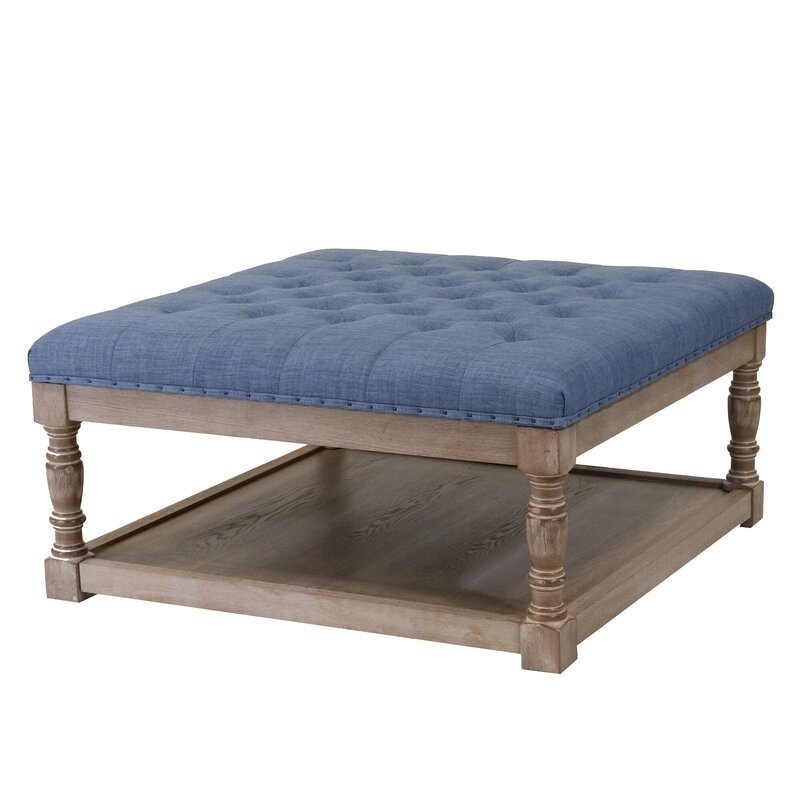 Hailey Shelved Tufted Cocktail Ottoman - Image 1