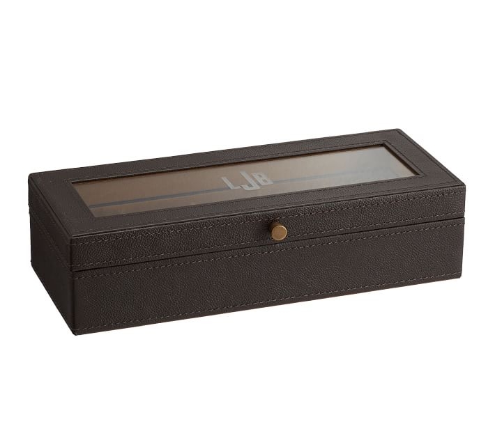 Leather Grant Watch Box, Brown - Image 0