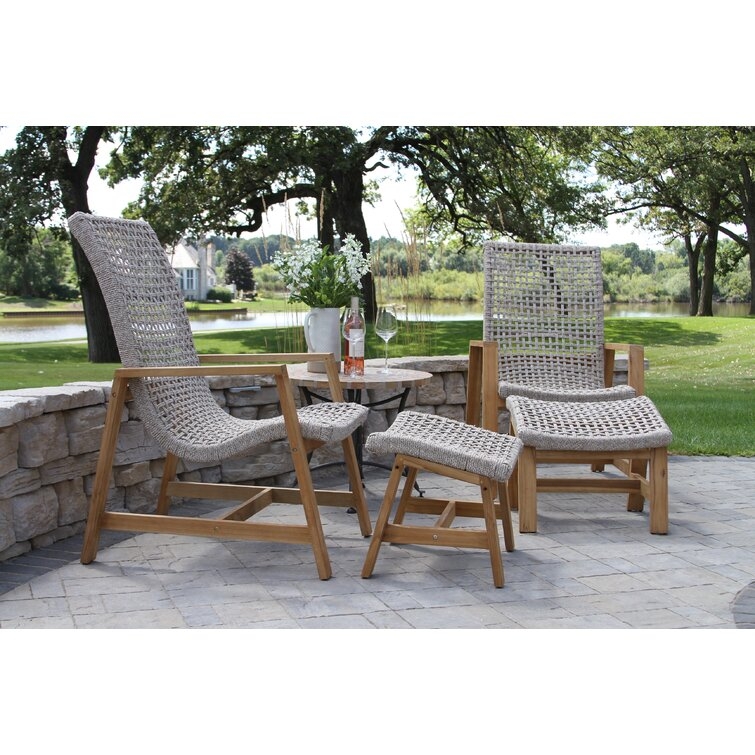 Cael Teak Patio Chair (Set of 2) - Image 1