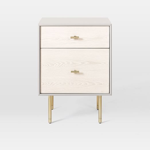 Modernist Wood + Lacquer Nightstand - Winter Wood, Individual - Image 0