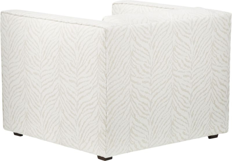 Club Tigre Luxe White Chair, Pinstripe Charcoal - Image 5