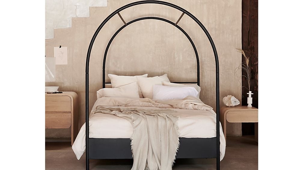 Canyon King Arched Canopy Bed with Upholstered Headboard by Leanne Ford - Image 2