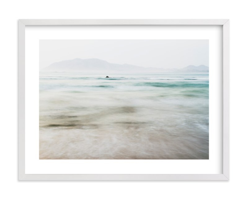 the pacific 24" x 18", white frame, white border, with signature - Image 0