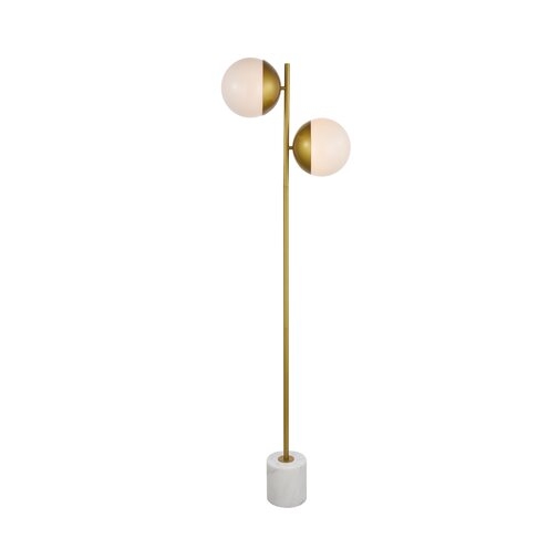 Yearby 62.5" Novelty Floor Lamp in Brass & Frosted White - Image 0