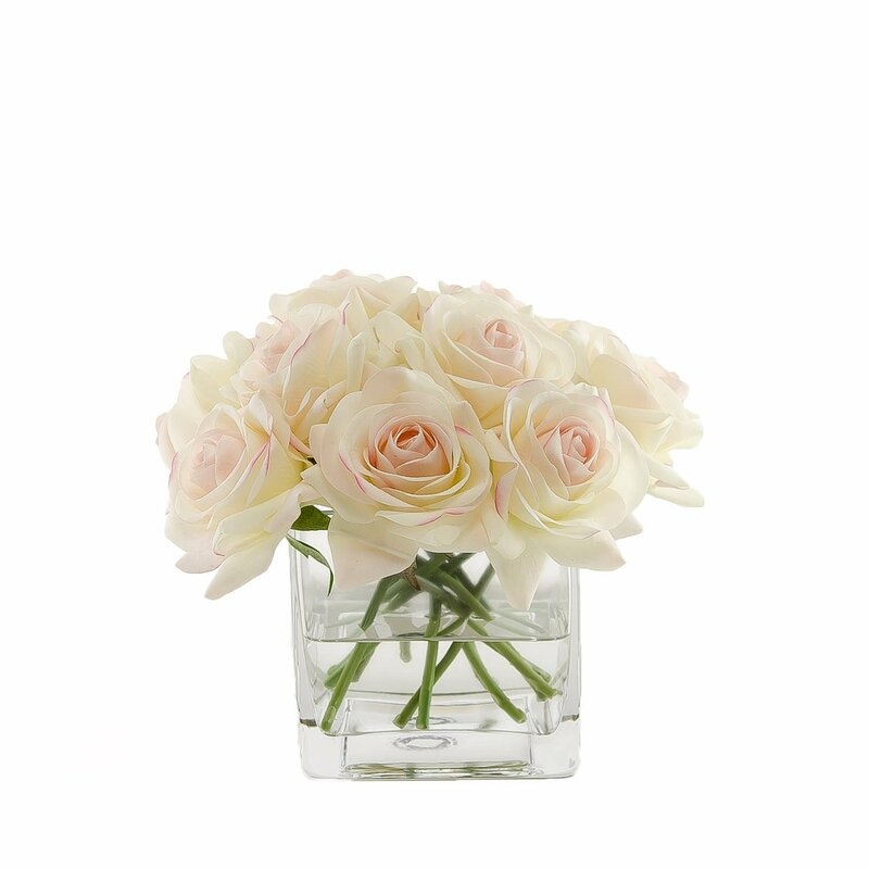 Roses Floral Arrangements and Centerpieces in Vase - Image 0