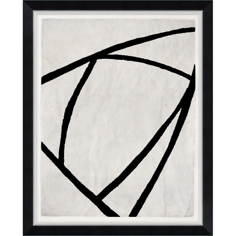 Soicher Marin Finn and Ivy Black and White Geometrics - Picture Frame Painting on Paper - Image 0