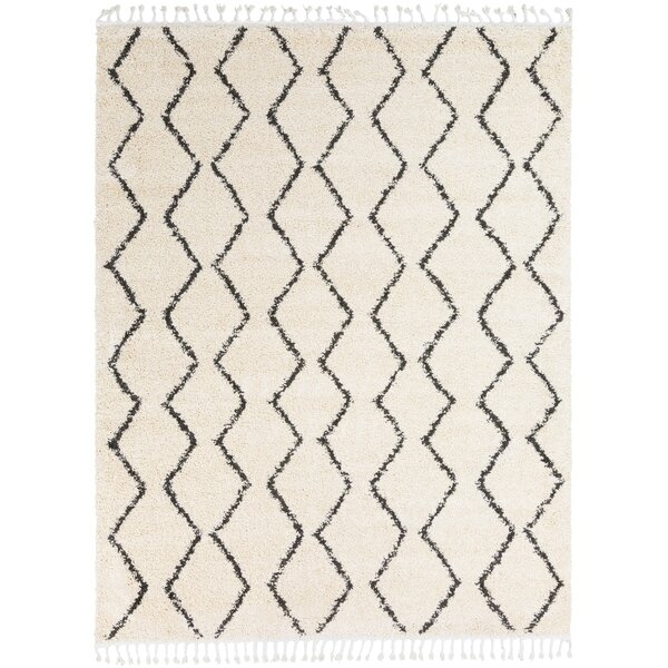 Margaret Geometric Charcoal/Beige Area Rug - Image 0