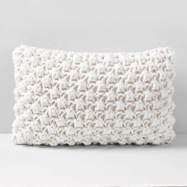 Bobble Knit Pillow Cover, 12"x21", Natural - Image 0