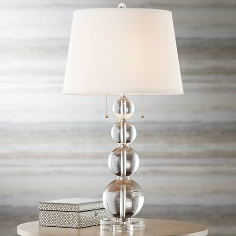 Vienna Full Spectrum Stacked Crystal Spheres Table Lamp - Image 0