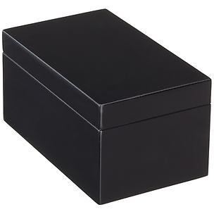 Medium Lacquered Rectangular Box Black - Image 0