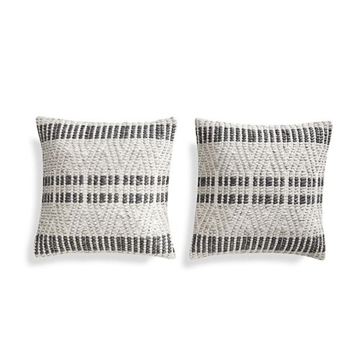 Elma Black Stripe Pillows 20", Set of 2 - Image 0