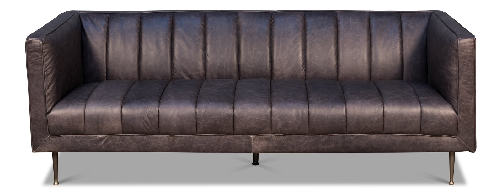 Sarreid Ltd Currency Leather Sofa - Image 0