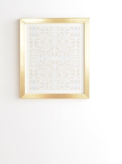 CURVE BEIGE BLUE Gold Framed Wall Art By Jacqueline Maldonado - Image 0