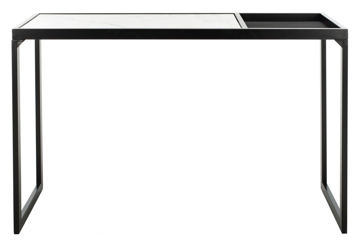Zuri Console Table, White & Black - Image 0