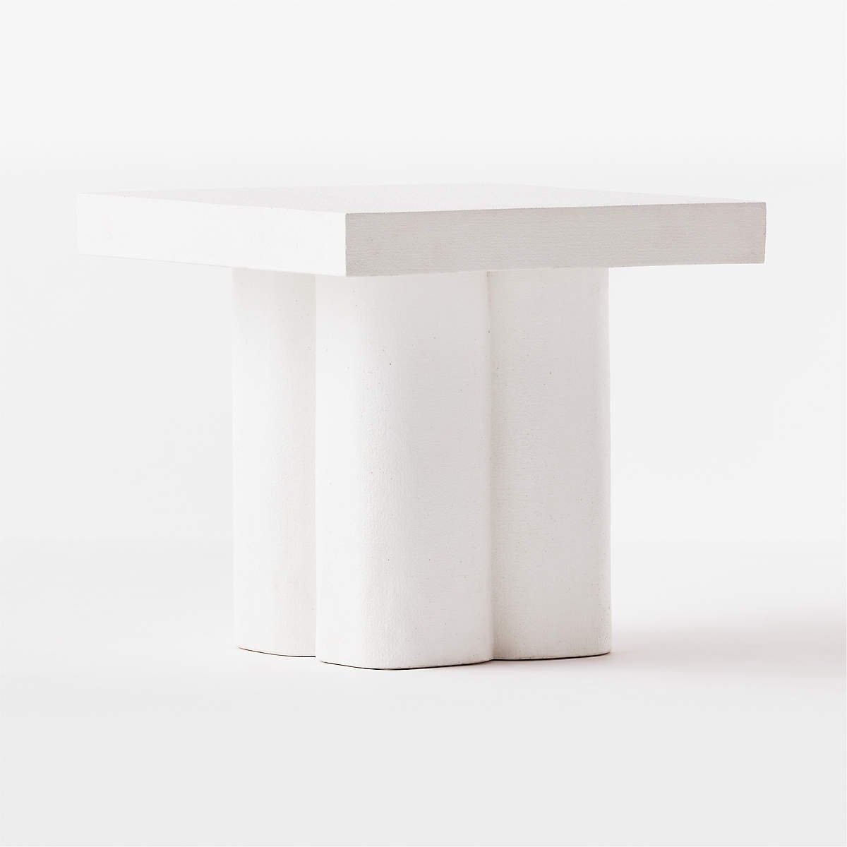 Bisque Plaster Side Table - Image 1