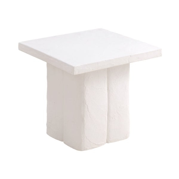 Kayla White Concrete Side Table - Image 0