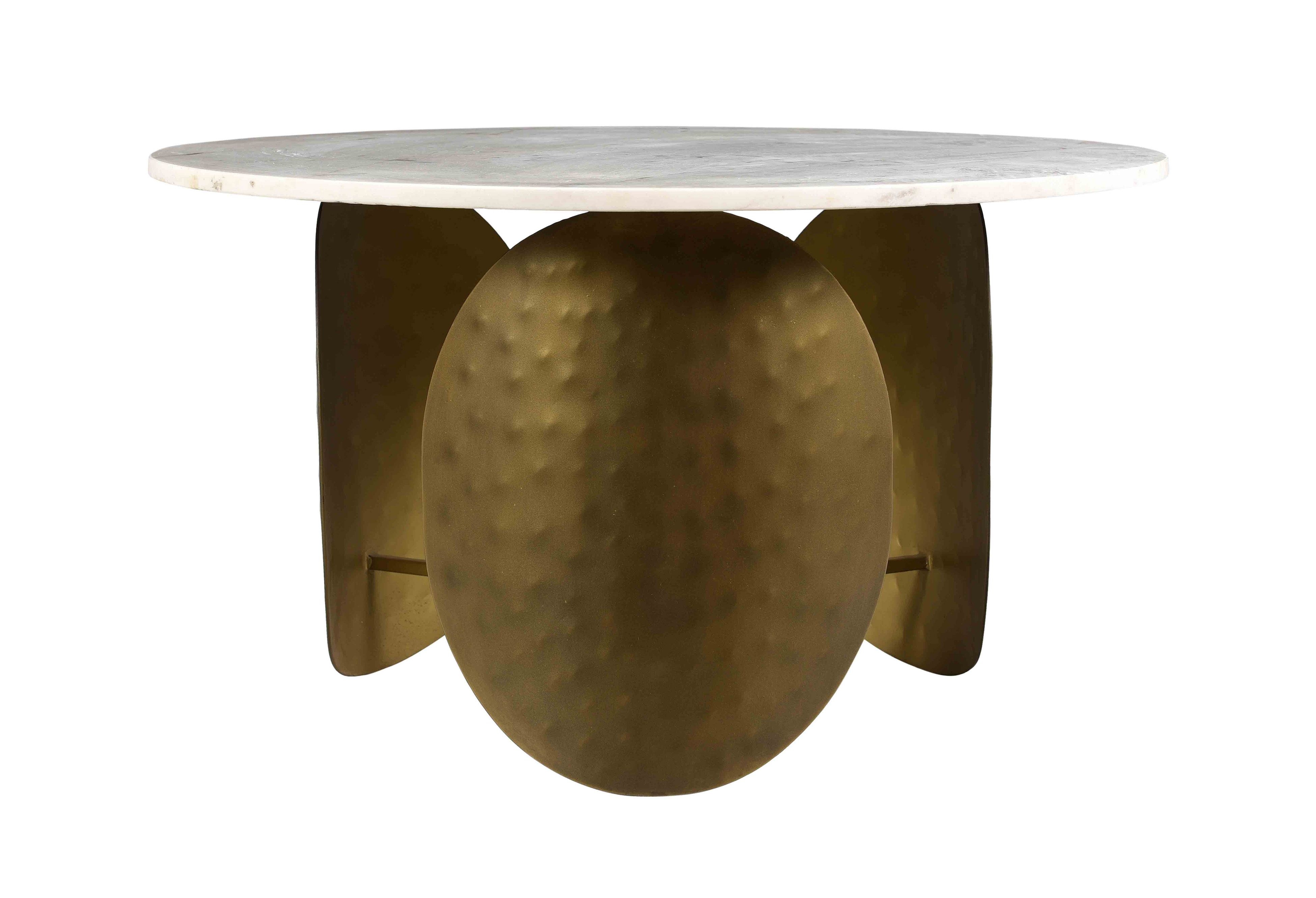Indio Marble Cocktail Table, White - Image 2