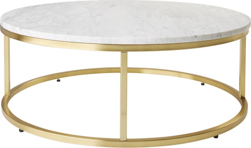 Smart Round Table, Marble & Brass - Image 2