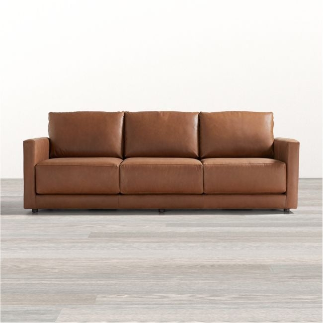 Gather 98" Leather Sofa - Image 0