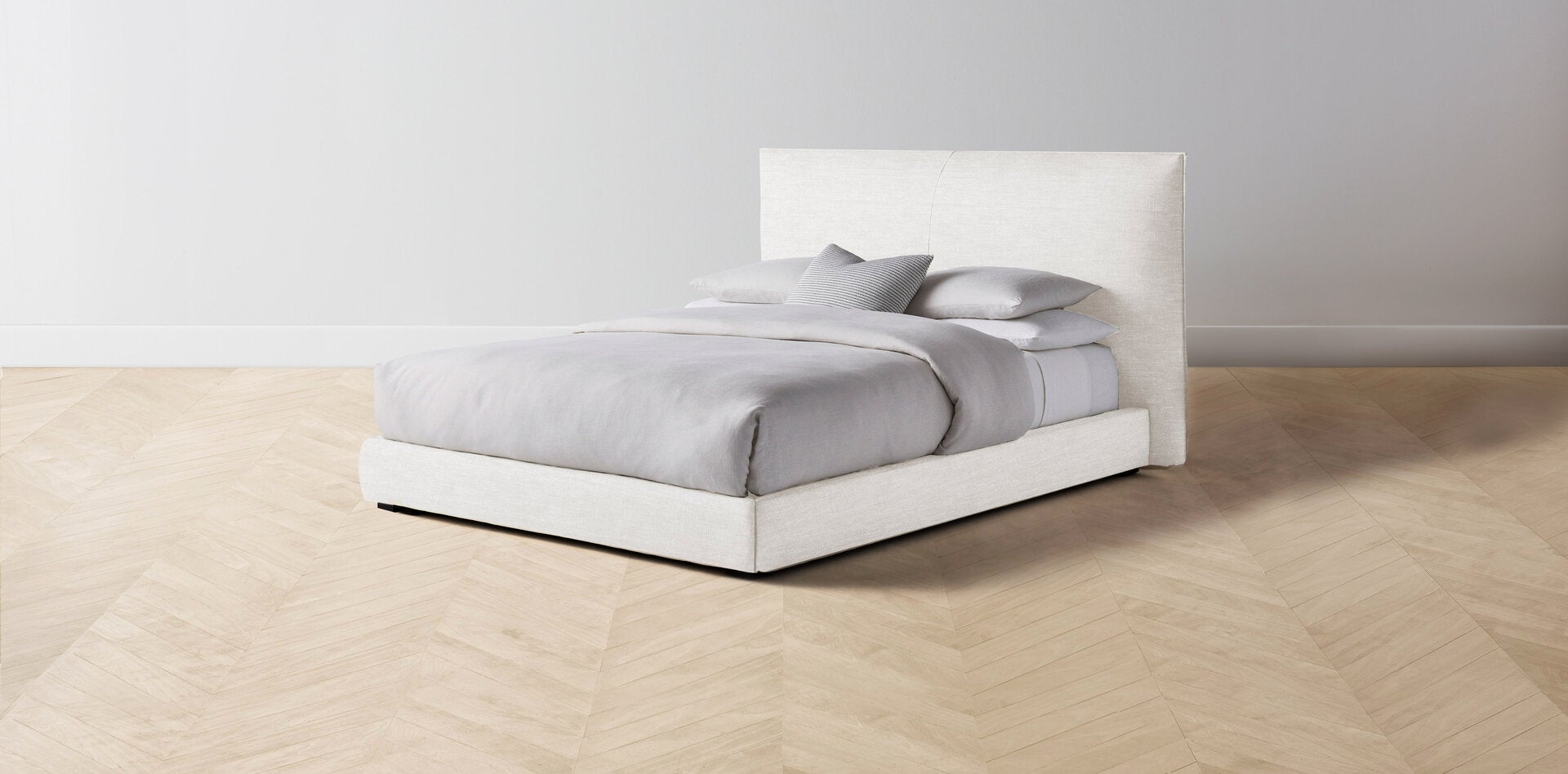 The Wythe Bed, King, 50" Headboard, Alabaster - Image 0