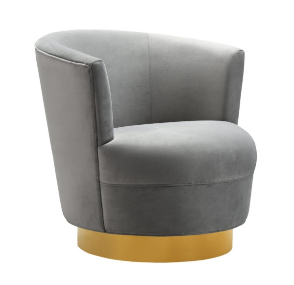 Noah Grey Swivel Chair - Image 1