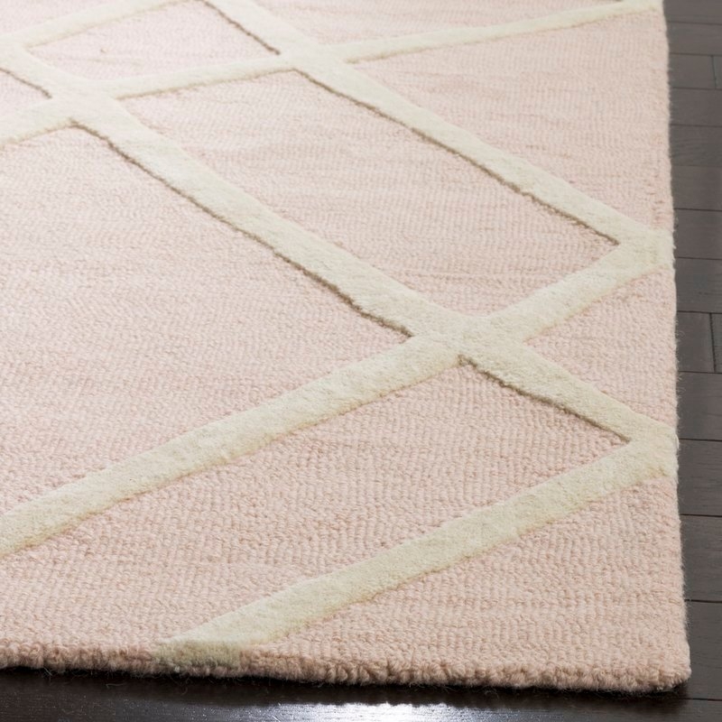 Reid Abstract Hand-Tufted Wool Pink Area Rug - Image 2