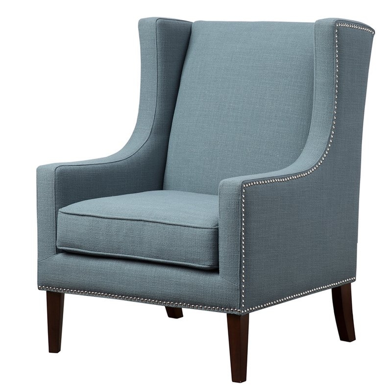 Agnes Wingback Chair Blue - Image 1