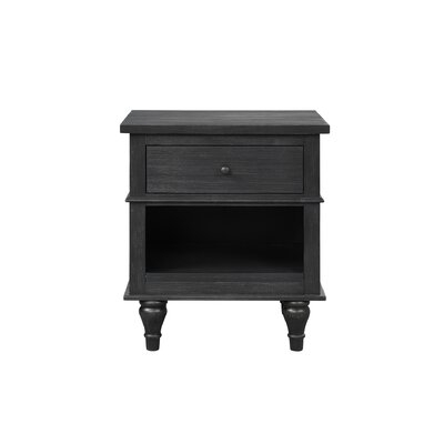 Pinero 1 - Drawer Nightstand in Charcoal - Image 0