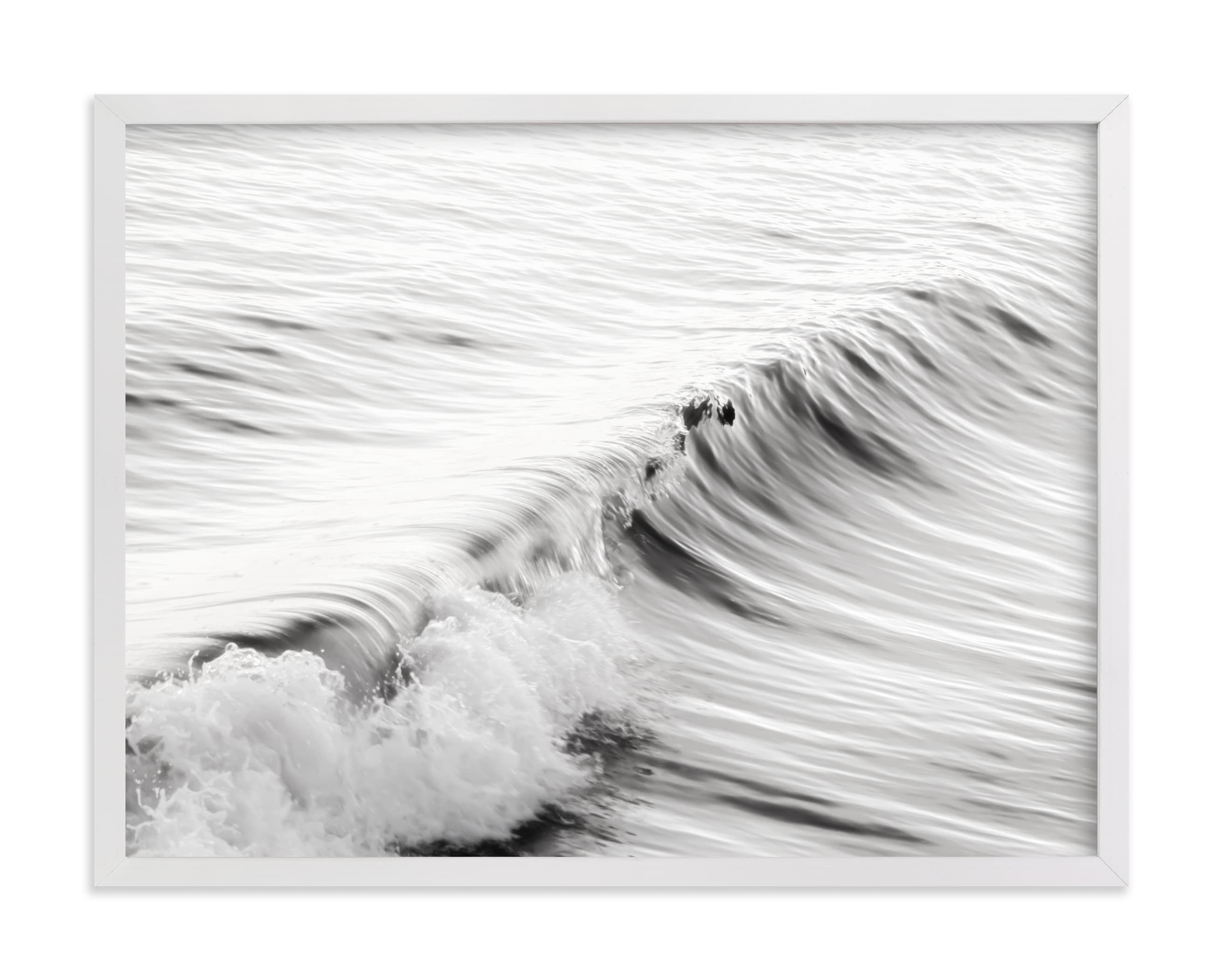 Cayucos Soft Waves   - 24" x 18" - White Wood Frame - Image 0