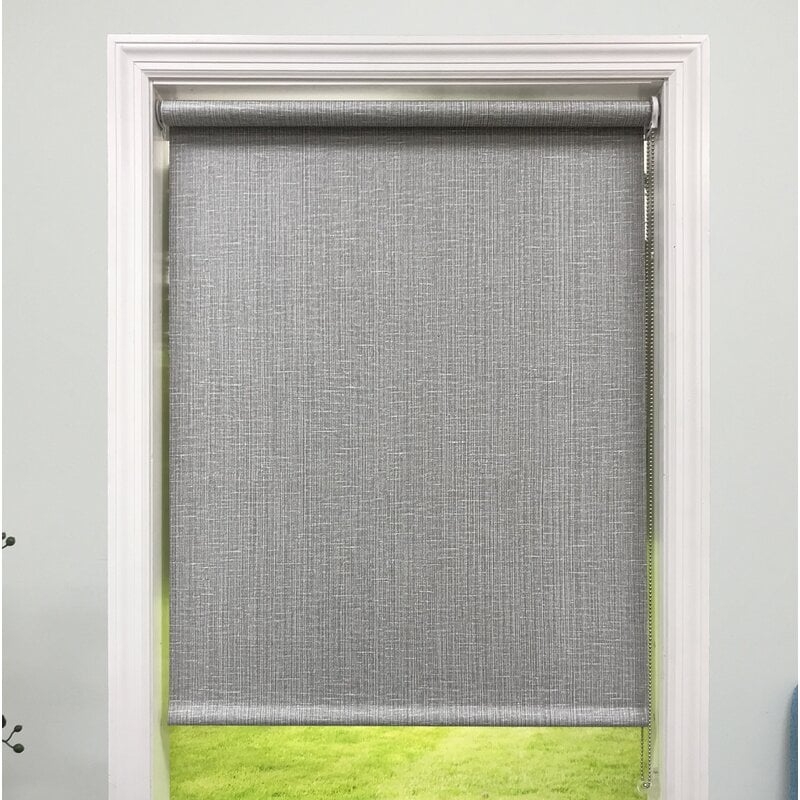 Blackout Gray Decorative Roller Shade - Image 0