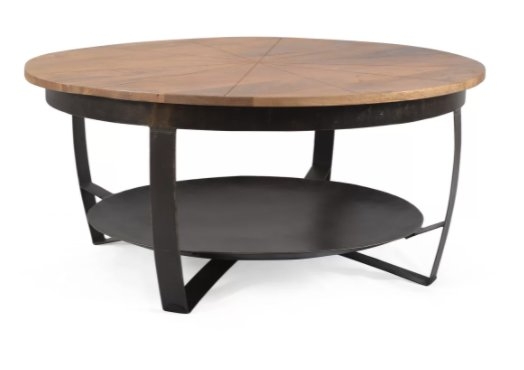 Davion Floor Shelf Coffee Table with Storage - Image 1