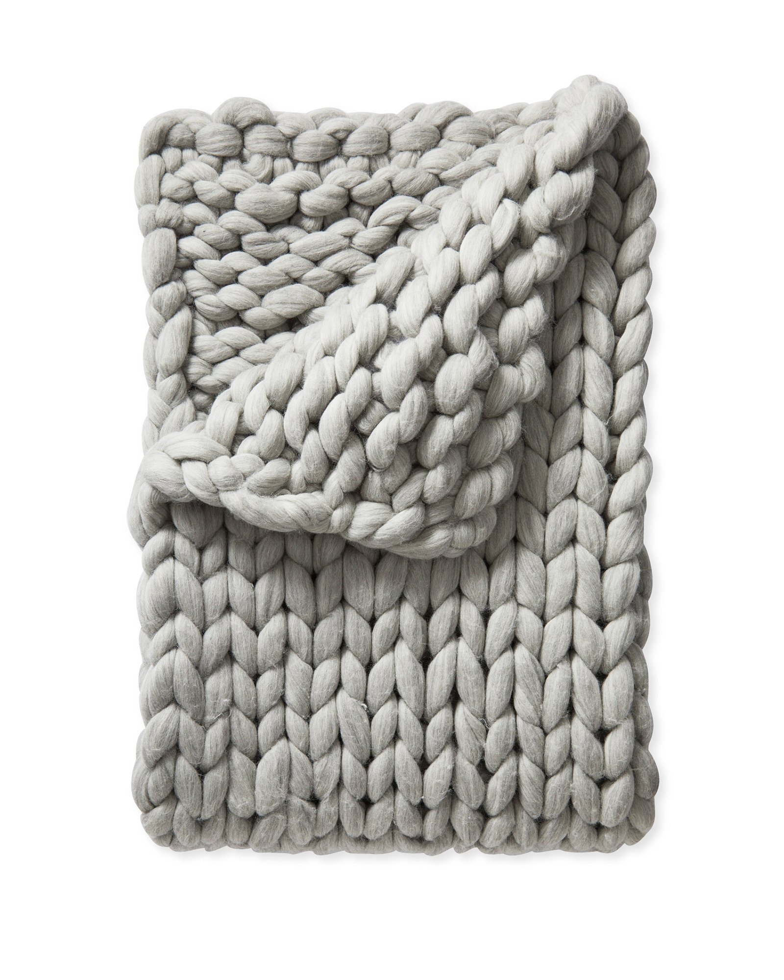 Henley Wool Throw - Heathered Grey - Image 0