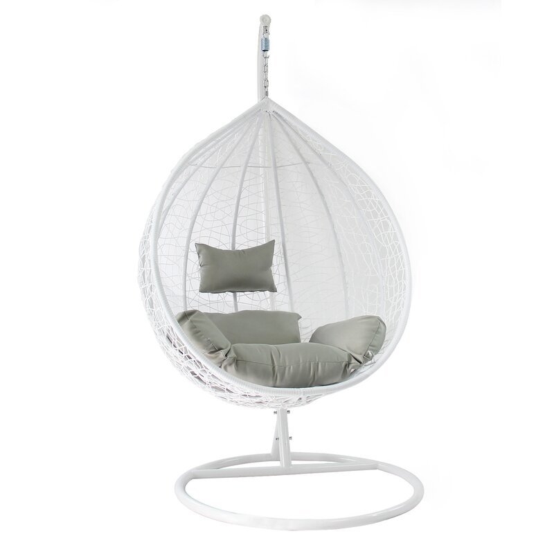 Cortinas Patio Wicker Plastic Tear Drop Swing Chair - Image 0