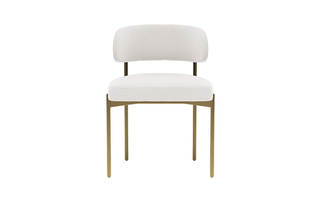 Hollis Metal Framed Upholstered Chair - Matte Brass Legs - Image 0