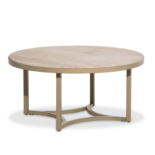 Alta Round Coffee Table - travertine - Image 0