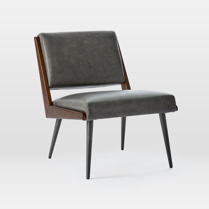 Verona Leather Slipper Chair - Image 0