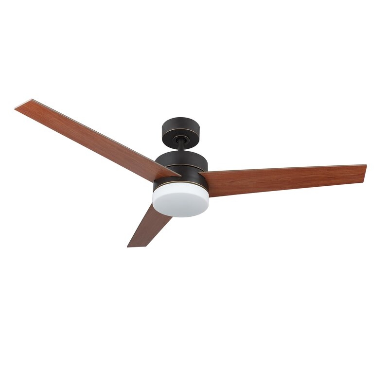 52" Alex 3 - Blade LED Standard Ceiling Fan with Remote Control and Light Kit Included - Image 1